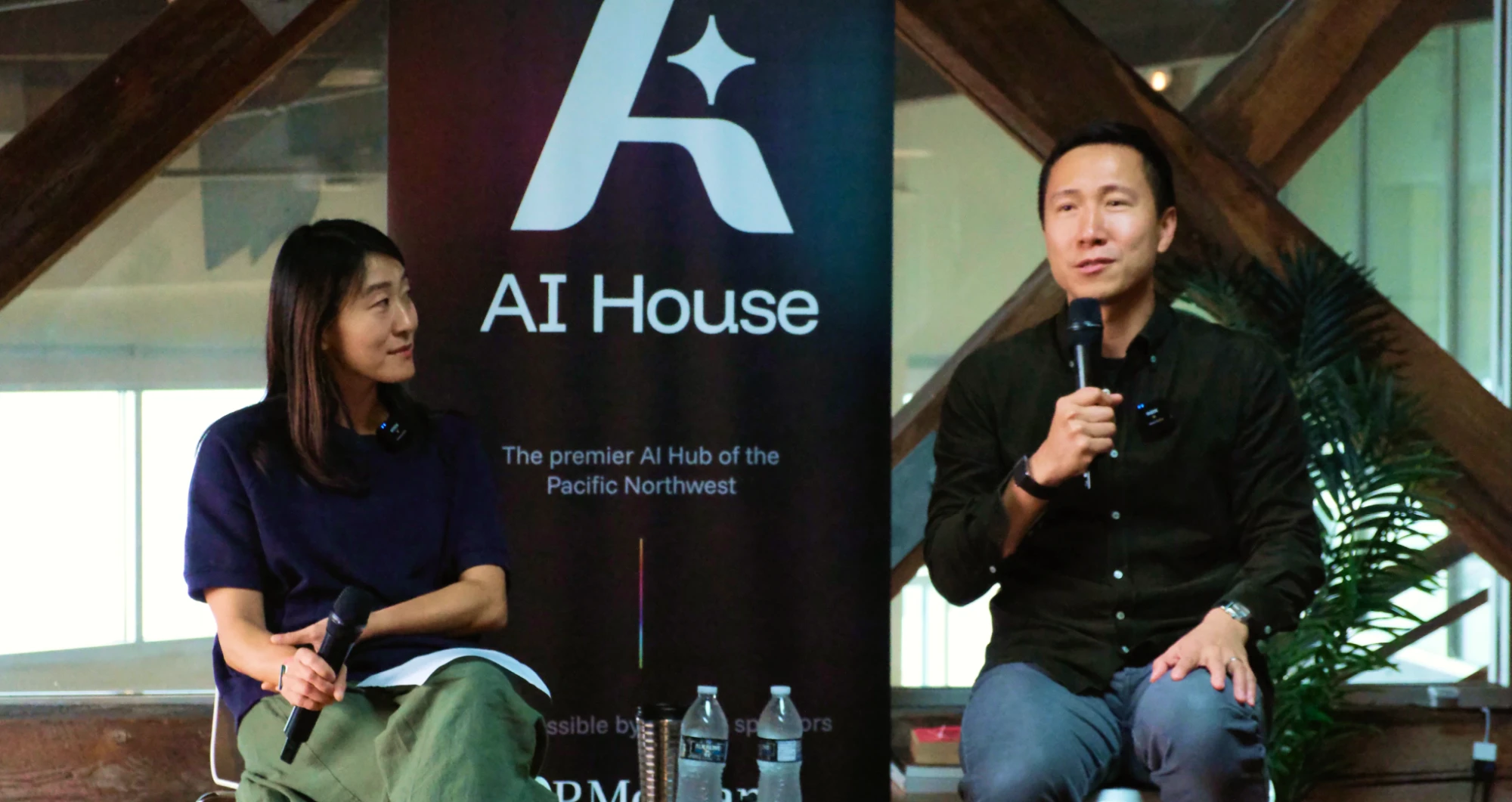 Jordan Wan speaking at an AI House VC AMA